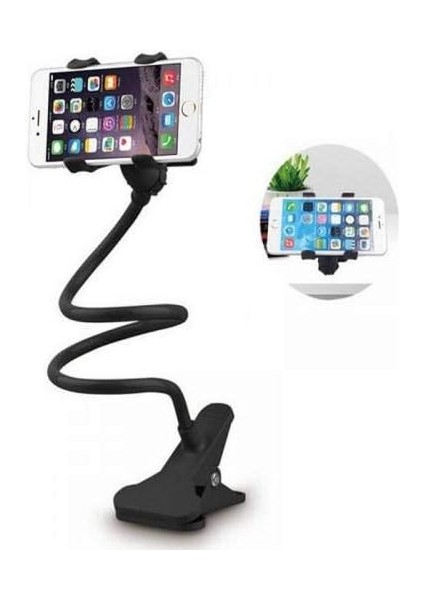Akrobat Telefon Tutucu Portatif Spiral Gövdeli Oynar Başlıklı