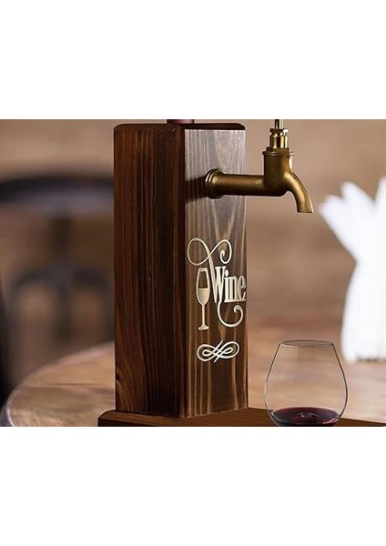 Gift Özel Şarap Baskılı Musluklu Doğal Ahşap Içki Standı, Içki Çeşmesi, Doğum Günü Hediyesi, Ev Hediyesi, Içecek Dispenseri modelleri