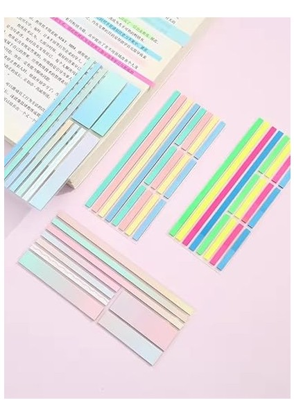 Şeffaf Renkli Yapışkanlı Not Kağıdı Karma Şerit (Karma Şerit 1) fiyatları