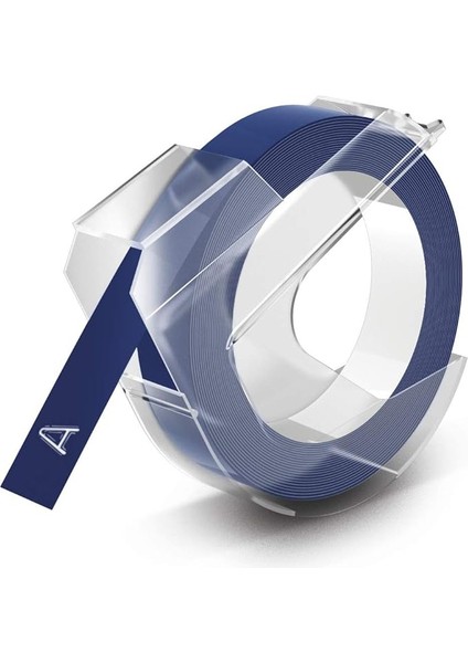 3D Plastik Kabartma Şerit (9 mm x 3 Mt), Mavi - S0898140