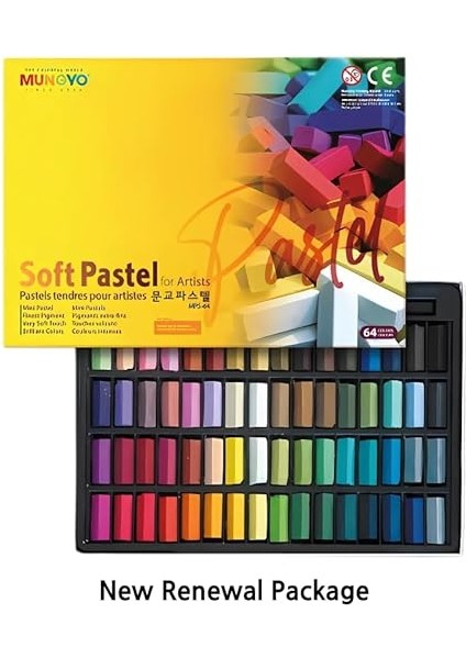 Mps-64 Pastel Boya Yumuşak Köşeli 1/2 Toz Pastel, 64 Renk fiyatları