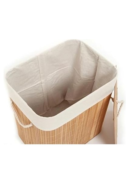 Bambu Katlanabilir Çamaşır Sepeti Dikdörtgen Kirli Sepeti 42X32X50 fırsatları