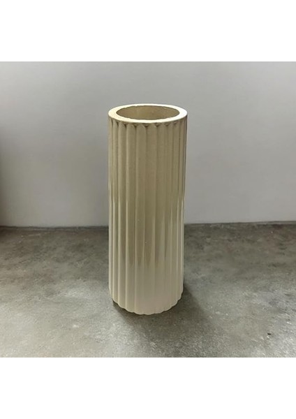 Work Seramik Vazo Modern Ev Dekorasyonu, Dekoratif Çiçek Vazosu, Masa Dekorasyonu (Bej) fiyatları