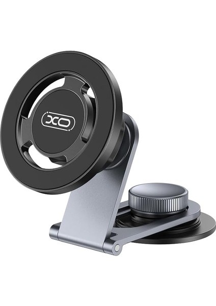 C147 Araç Içi Manyetik Telefon Tutucu, Laptop Telefon Tutucu, Metal Gövde, Çoklu Açı Ayarlı, Ön Panel Montajlı, 360 Dönebilen, Siyah