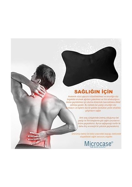 3D Ortopedik Oto Araç Oyuncu Koltuk Bel Destek Yastığı 36X26CM 1 Adet AL4336 Siyah fırsatları