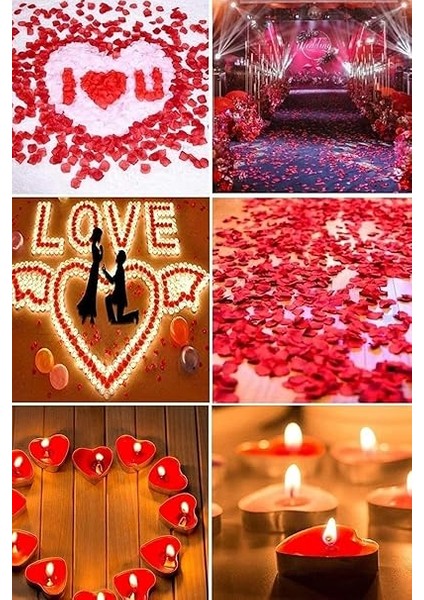 Winky Sevgili Set Kuru Gül Yaprağı,banner,20 Kalp Balon,20 Beyaz Mum Romantik Hediye 14 Şubat Kırmızı fırsatları