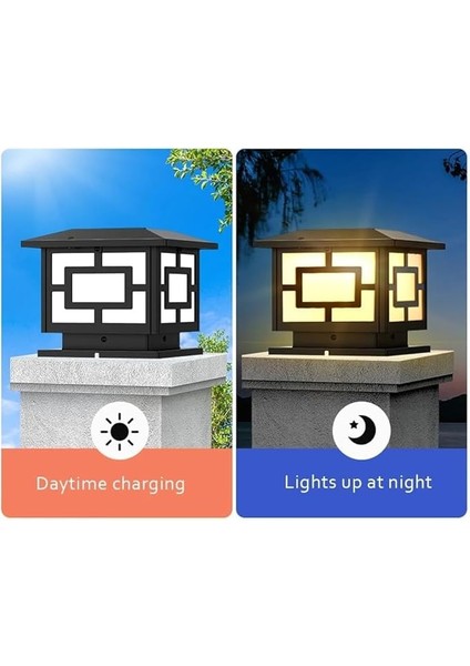 2 Adet Forlife Solar Güneş Enerjili 10W Set Üstü Bahçe Aydınlatması, Su Geçirmez, 3200K-6500K, Sütun Üzer Küp Armatür, 2 Modlu (Beyaz-Gün Işığı), Veranda, Çit, Bahçe Duvar, 165×110 mm indirimleri