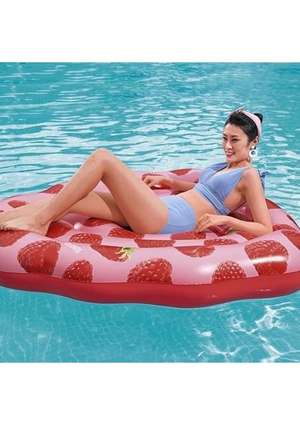 Havuz Float, Kokulu Ahududu Kokulu Yüzme Şezlongu, Çocuklar ve Yetişkinler Için modelleri