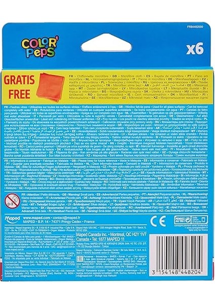 Color'peps Cam Boyası Keçeli Kalemi 6'lı modelleri