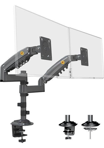 North Bayou Nb H180 17-27" Çift Kol 2-9 kg Amortisörlü Monitör Standı