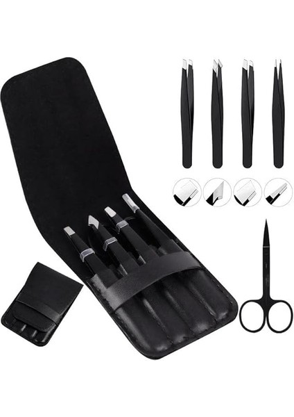 5 Adet Profesyonel Paslanmaz Çelik Deri Çantalı Cımbız Seti fiyatları