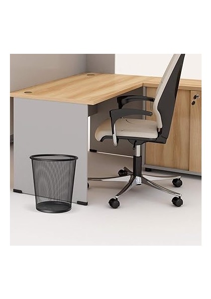 Moon Mesh | 699768 | Kağıt Sepeti File Çöp Kovası Siyah Ofis | Çelik, Siyah | 12 L Kapasite | 26,5 x 29,5 cm fırsatları