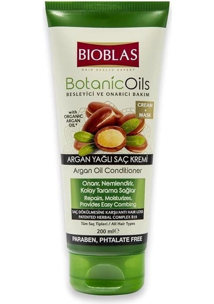 Botanic Oils Saç Dökülmesine Karşı Argan Yağlı Saç Kremi (250 Ml)