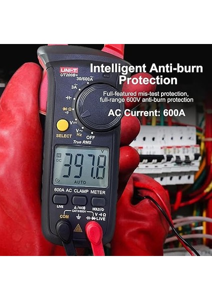 Ölçüm Pensesi, Unı-T UT200B+ Akım Pensesi Ac Akım True Rms Akım Ölçüm Cihazı Otomatik Ranging Ac/dc Gerilim, Ac Akım, Direnç, Diyot, Kapasite, Süreklilik Için Canlı Tel Algılama fırsatları