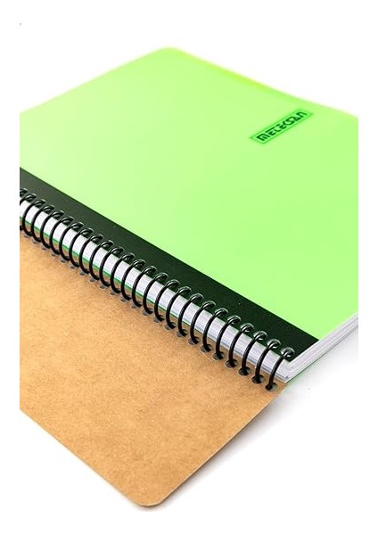 Capricorn Neon Serisi, A4, 6 Konulu (3 Kareli, 3 Çizgili) 180 Yaprak Pp Kapaklı Spiralli Defter, Yeşil modelleri