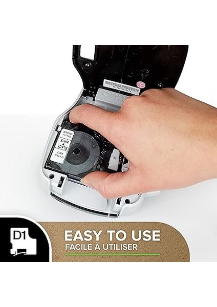 S0720500, D1 Yedek Şerit (12 mm x 7 Mt), Şeffaf/siyah (45010) fırsatları