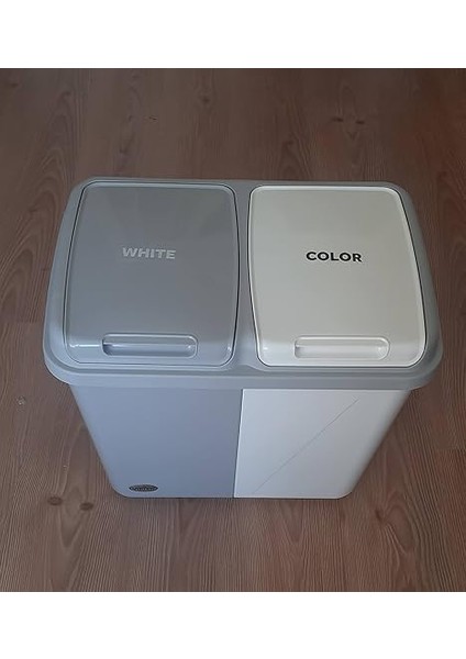 Ahir Ticaret Kirli Çamaşır Sepeti Renkli&beyaz Iki Bölmeli 60 Litre (Küçük) fiyatları