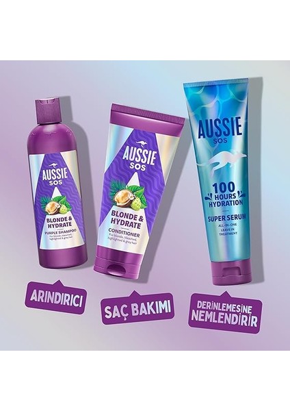 Sos Blonde & Hydrate Açık Renk Boyalı, Röfleli ve Gri Saçlar Için Saç Kremi 350ML fırsatları