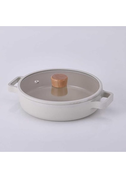 D-NEOF226L Fıka Cam Kapaklı Alumınyum Sıg Tencere 26 cm Be