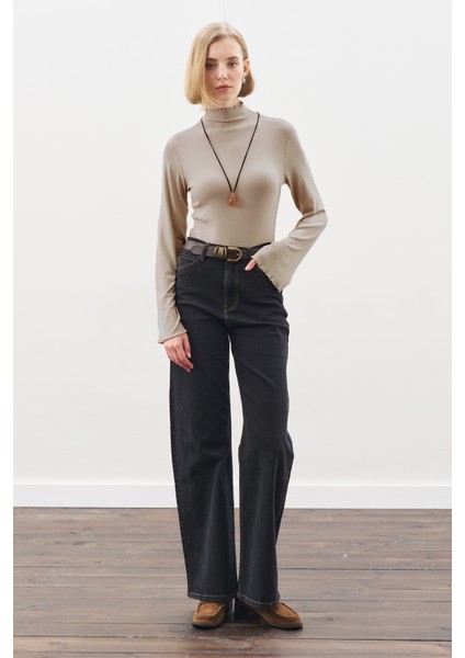 Balıkçı Yaka Bluz Vizon fırsatları