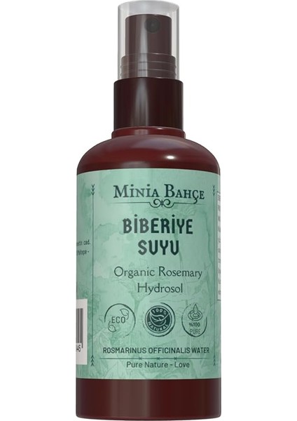 Bahçe Bitki Sanat Atölyesi Organik Biberiye Suyu -YAĞLI-%100 Doğal, 150ML