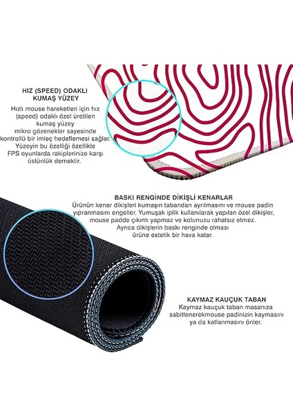 Gaming Mouse Pad Xxl Büyük Oyuncu Speed Beyaz (Gökkuşağı, 90X40 Cm, 3mm Kalınlık) fırsatları