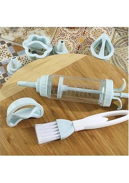 Pompası Sıkacağı Krem Şanti Sıkacağı Pompası 8 Parça Set - Pasta ve Kek Süsleme Aracı fırsatları