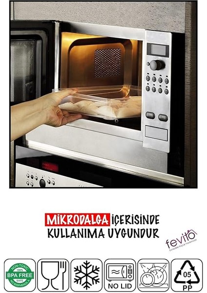 Mikrodalga ve Difrizde Kullanılabilen Saklama Kabı Seti 4'lü Beyaz S-410 modelleri