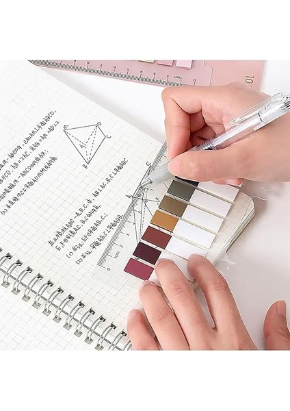 Kırmızı-Mor Tonları Temalı 10 Renkli Cetvelli Index • Index Sticker • Post-It • Sticky Note fiyatları