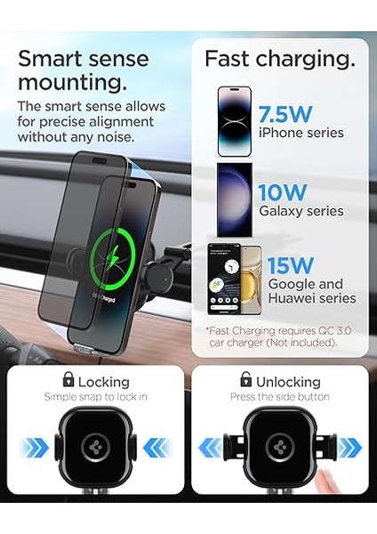 Magfit Dashboard Araç Içi Telefon Tutucu + Manyetik Kablosuz Şarj Cihazı iPhone Için Magsafe Özellikli Onetap UTS35W - ACP01280 modelleri