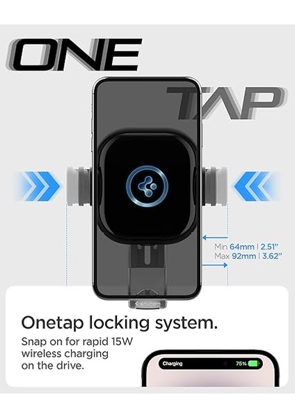 Magfit Dashboard Araç Içi Telefon Tutucu + Manyetik Kablosuz Şarj Cihazı iPhone Için Magsafe Özellikli Onetap UTS35W - ACP01280 fırsatları