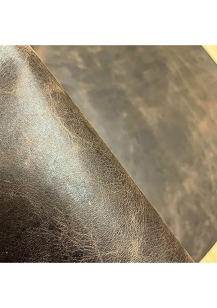 Crazy Horse Parça Deri, Deri Hobi Uğraşlarında Dıy Cüzdan, Kartlık, Çanta Vb Için Panel Kesim Hakiki Deri Parçası, 1 Adet (Kahve, 40X25 Cm) modelleri