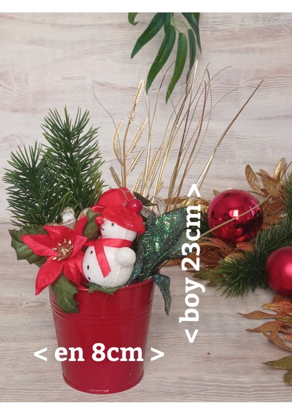 Kırmızı Noel Aranjmanı, Şık ve Özel Hediye Seçeneği fiyatları