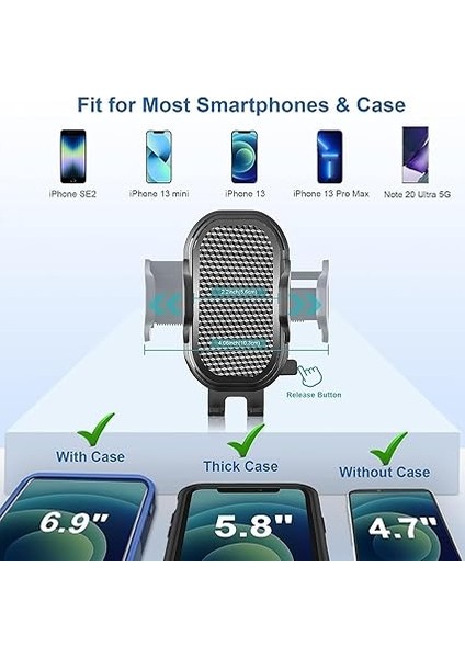 Otomatik Klipsli Araba Telefon Tutucu Ayarlanabilir Cam ve Torpido Için Yüksek Kalite Tutucu fırsatları