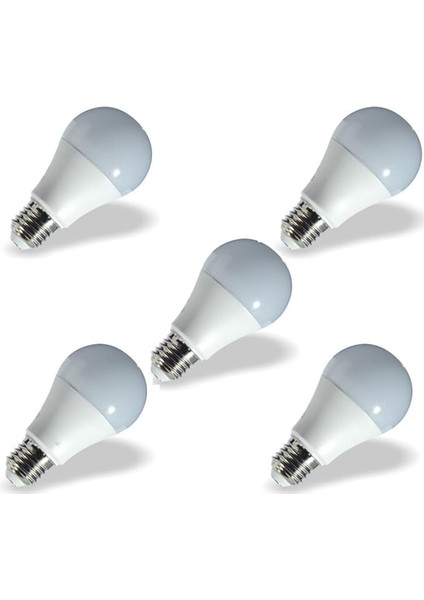 5 Adet 9,5W 3000K Günşığı LED A60 Ampul KES170