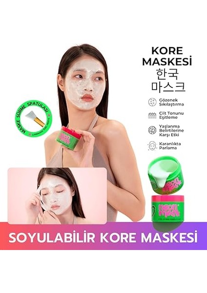 Neon Mask Işıltı Veren Korean Style Yaşlanma Karşıtı, Gözenek Sıkılaştırıcı Soyulabilir Yüz Maskesi fiyatları