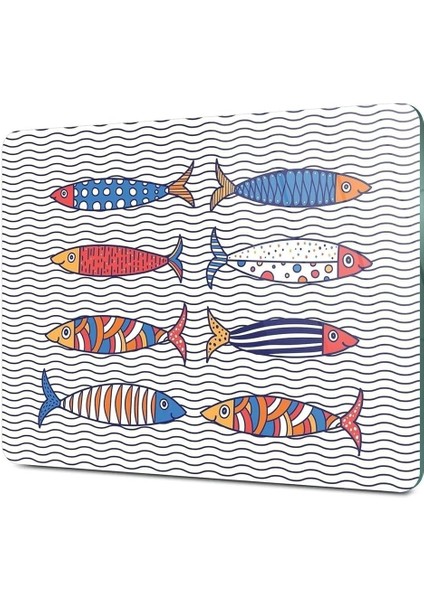 Cam Kesme Tahtası Marine Sardini 30 x 40 cm