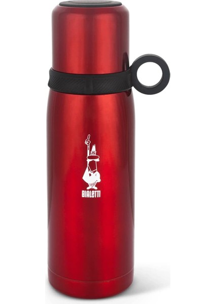 - Termos - 460ML - Kırmızı Renk - Paslanmaz Çelik - Çift Katmanlı - 12 Saat Sıcak 24 Saat Soğuk Tutar - Bardaklı Kapak Özelliği