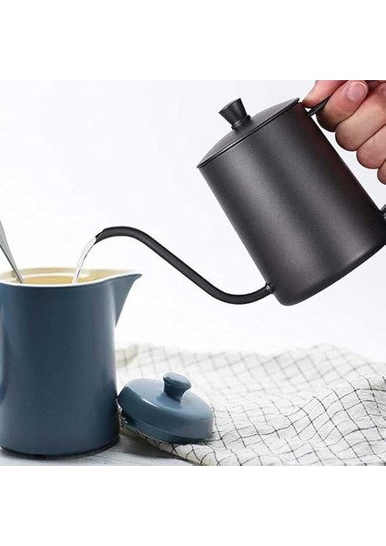 Ev Baristası Kahve Gooseneck Kettle - Çelik Kahve Demleme Dripper Kettle - Paslanmaz Çelik - 600 ml fiyatları