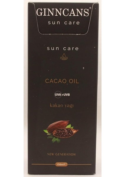 & Cosmetıcs By Gınncans Sun Güneş Koruyucu Krem Spf+15 Uva+Uvb Bronzlaştırıcı ve Koruyucu Kakao Yağı 150ML