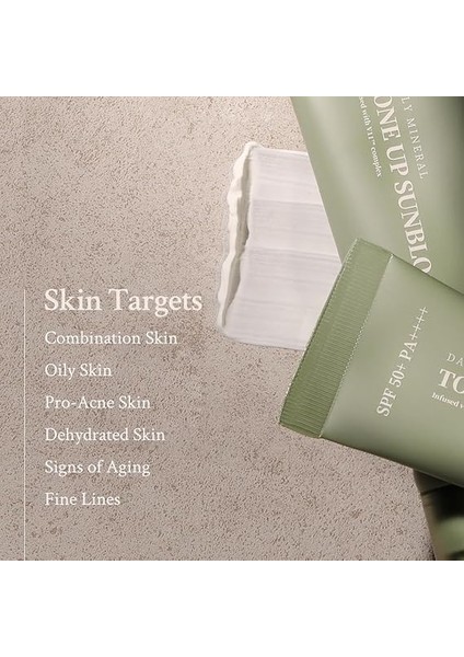 11 Factory Daily Mineral Tone Up Sunblock Spf 50+ Pa++++ 50ML - %100 Mineral & Ton Eşitleyici Beyazlık Bırakmayan Vegan Güneş Kremi fırsatları