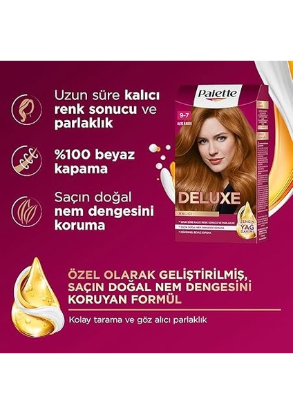 Deluxe Saç Boyası 9-7 Açık Bakır 50 Mililitre indirimleri