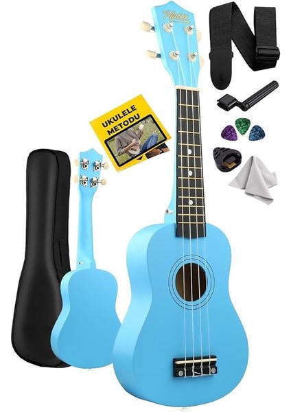 UKX-901BL Mavi Soprano Ukulele (Askı Çanta Metod Pena)