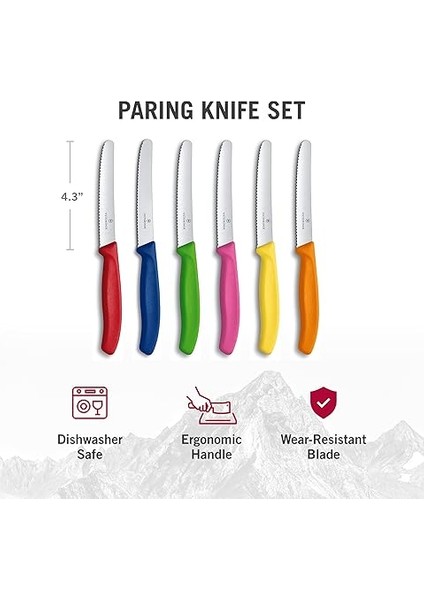 Vt 6.7839.6G Swiss Classic 6 Renkli Domates Bıçağı Seti 11 cm indirimleri
