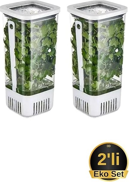 Ahmet Yeşillik Saklama Kabı 2'li Eko Set 1,7 Litre modelleri