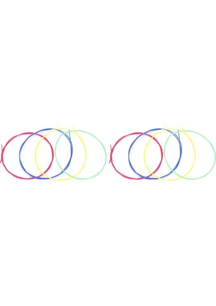 8 Adet Ukulele Dizeleri, Yeni Başlayanlar Için Renkli Naylon Ukulele Yedek Dizeleri Aksesuarı