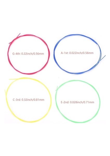 8 Adet Ukulele Dizeleri, Yeni Başlayanlar Için Renkli Naylon Ukulele Yedek Dizeleri Aksesuarı modelleri