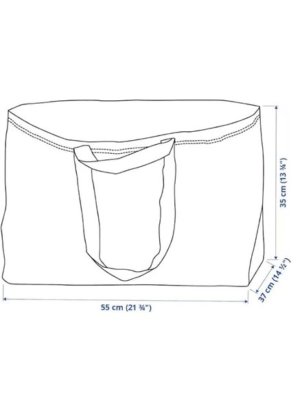 Frakta Mavi Büyük Çanta - Alışveriş, Çamaşır ve Depolama Için Ideal indirimleri