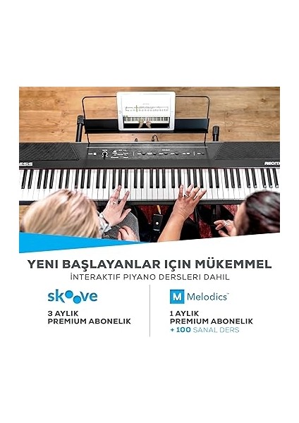Recital Dijital Piano Klavye 88 Tuşlu Yeni Başlayanlar Için Yarı Ağırlıklı Tuşlu, Dahili Hoparlörlü ve Piano Dersli fiyatları