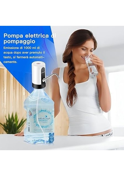 Şarjlı Damacana Su Pompası Otomatik,elektrikli Su Şişesi POMPASI,1200 Mah Damacana Su Pompası,ev, Ofis, Kamp Için Uygundur fiyatları